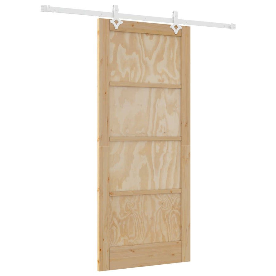 Schuifdeur Natuurlijk en Wit 86 x 198,5 cm Massief grenenhout