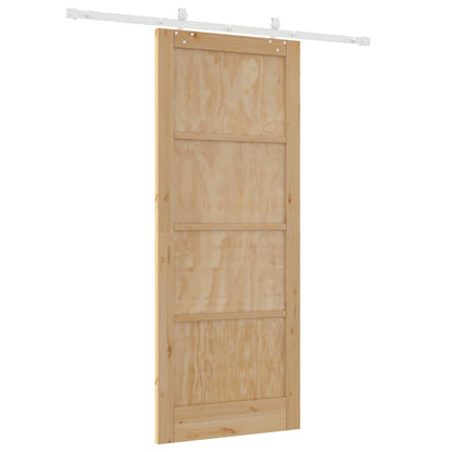Schuifdeur Natuurlijk en Wit 86 x 211 cm Massief grenenhout