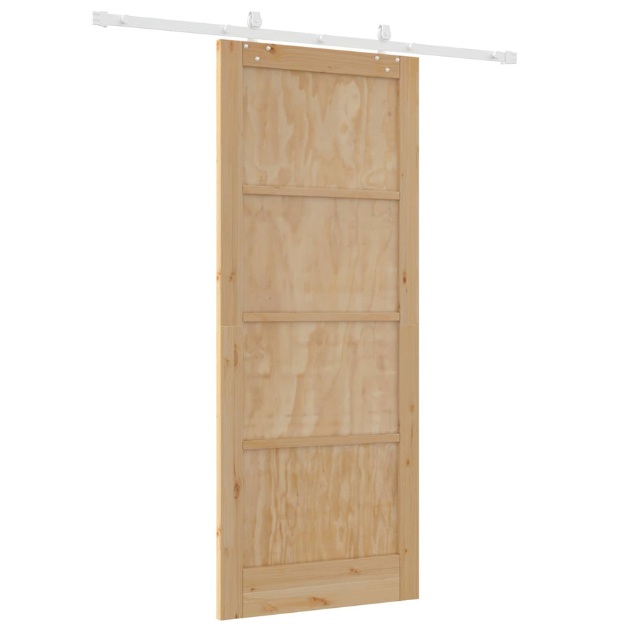 Schuifdeur Natuurlijk en Wit 86 x 211 cm Massief grenenhout