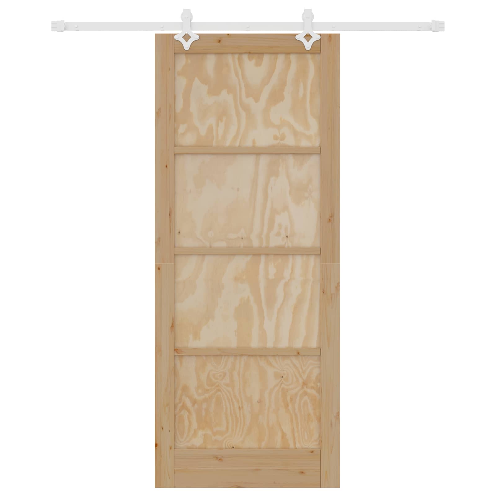 Schuifdeur Natuurlijk en Wit 86 x 211 cm Massief grenenhout