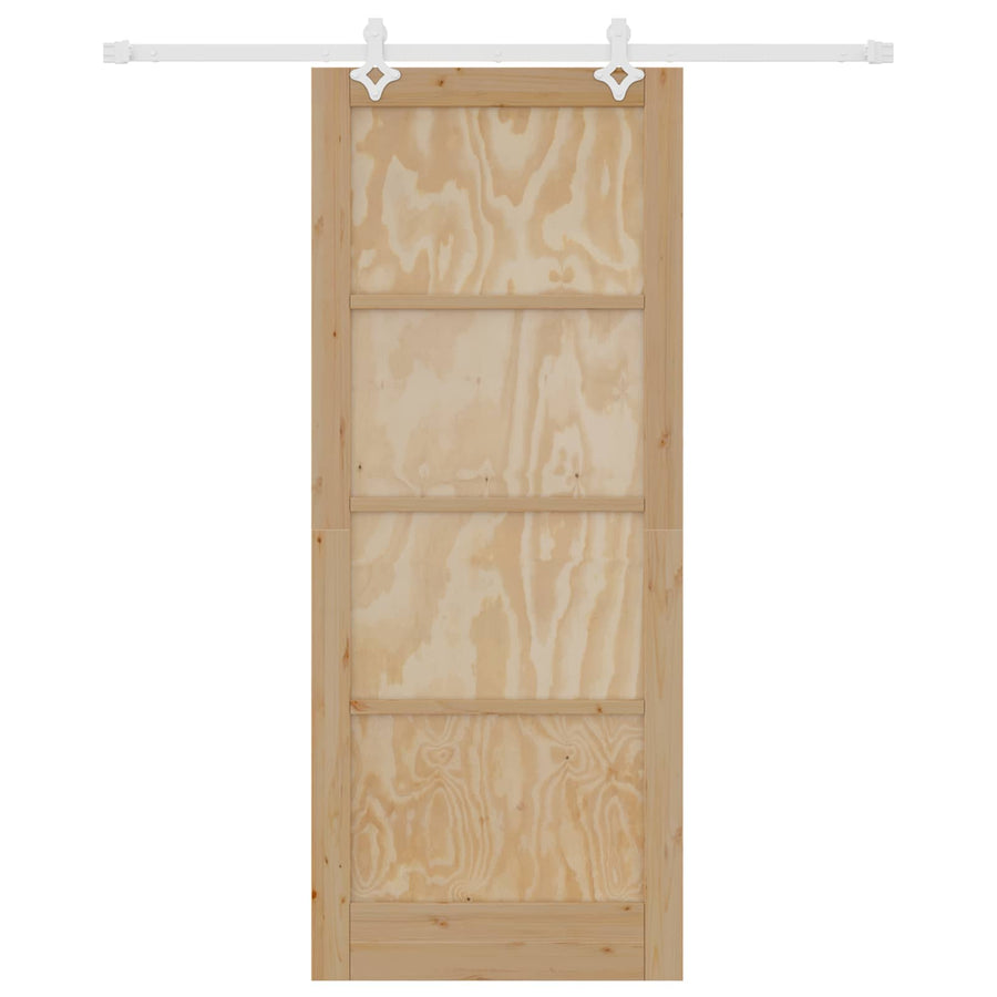 Schuifdeur Natuurlijk en Wit 86 x 211 cm Massief grenenhout