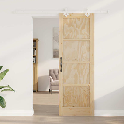 Schuifdeur Natuurlijk en Wit 73,5 x 211 cm Massief grenenhout