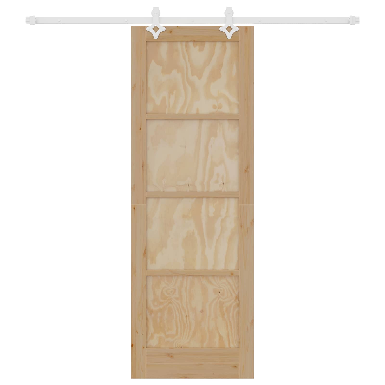 Schuifdeur Natuurlijk en Wit 73,5 x 211 cm Massief grenenhout
