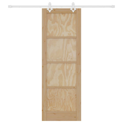 Schuifdeur Natuurlijk en Wit 73,5 x 211 cm Massief grenenhout