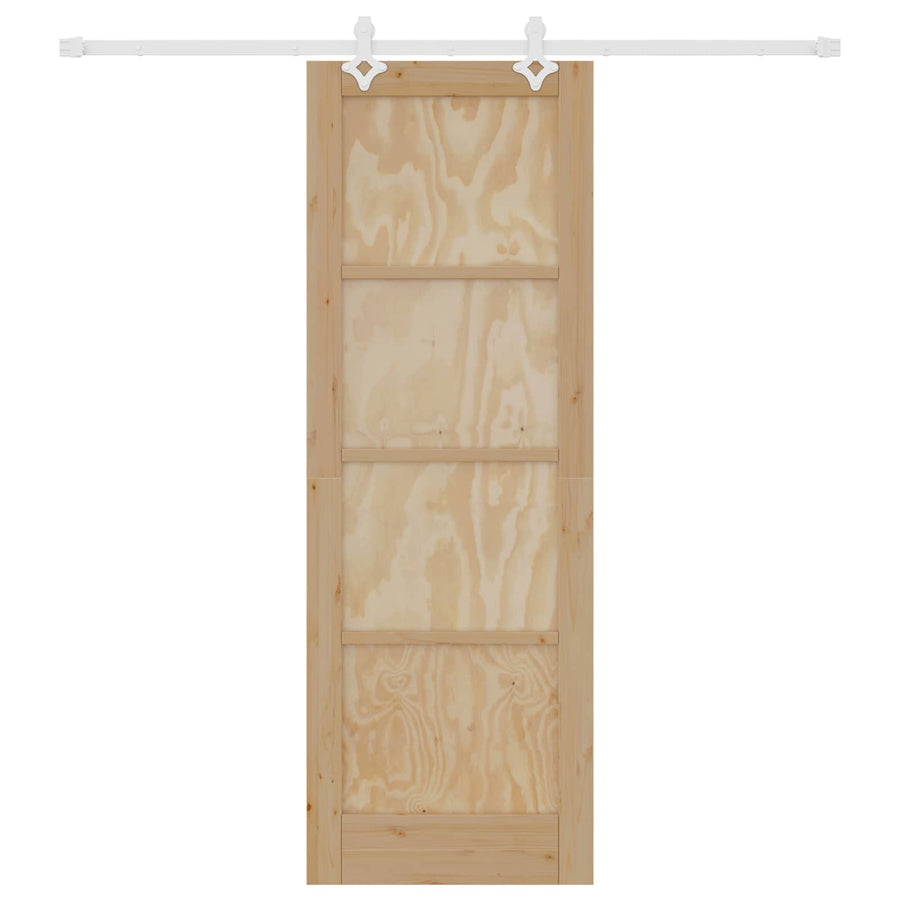 Schuifdeur Natuurlijk en Wit 73,5 x 211 cm Massief grenenhout