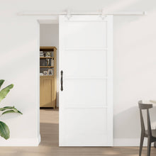 Schuifdeur Wit 83 x 202 cm Massief grenenhout