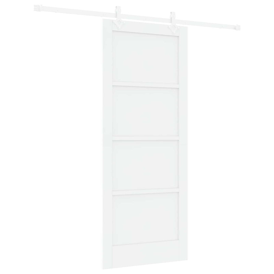 Schuifdeur Wit 83 x 202 cm Massief grenenhout