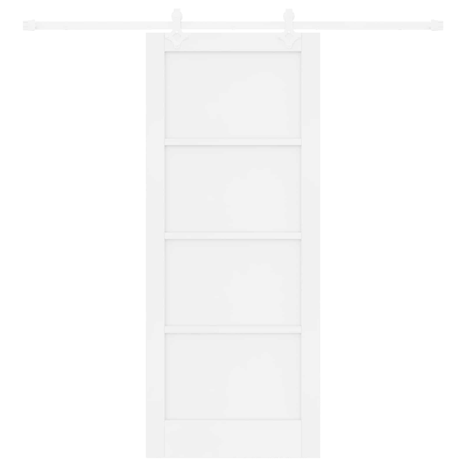 Schuifdeur Wit 83 x 202 cm Massief grenenhout