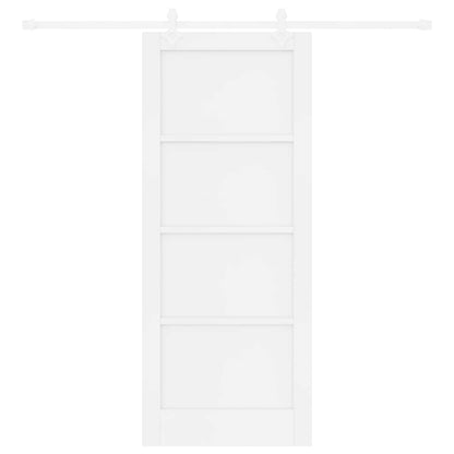 Schuifdeur Wit 83 x 202 cm Massief grenenhout