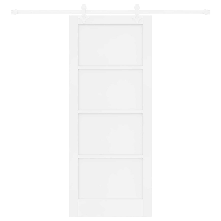 Schuifdeur Wit 83 x 202 cm Massief grenenhout