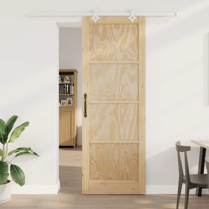 Schuifdeur Natuurlijk en Wit 83 x 232 cm Massief grenenhout