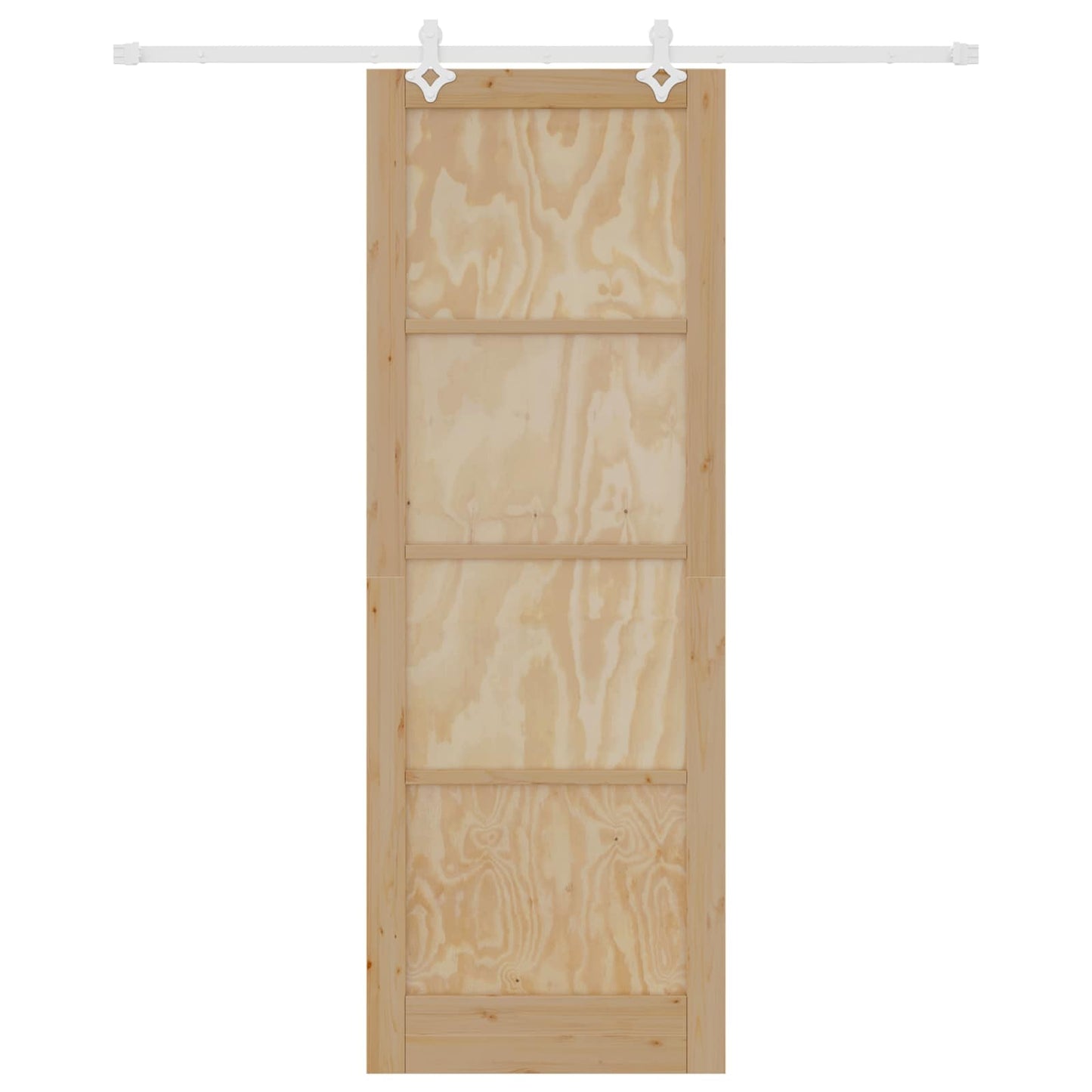 Schuifdeur Natuurlijk en Wit 83 x 232 cm Massief grenenhout