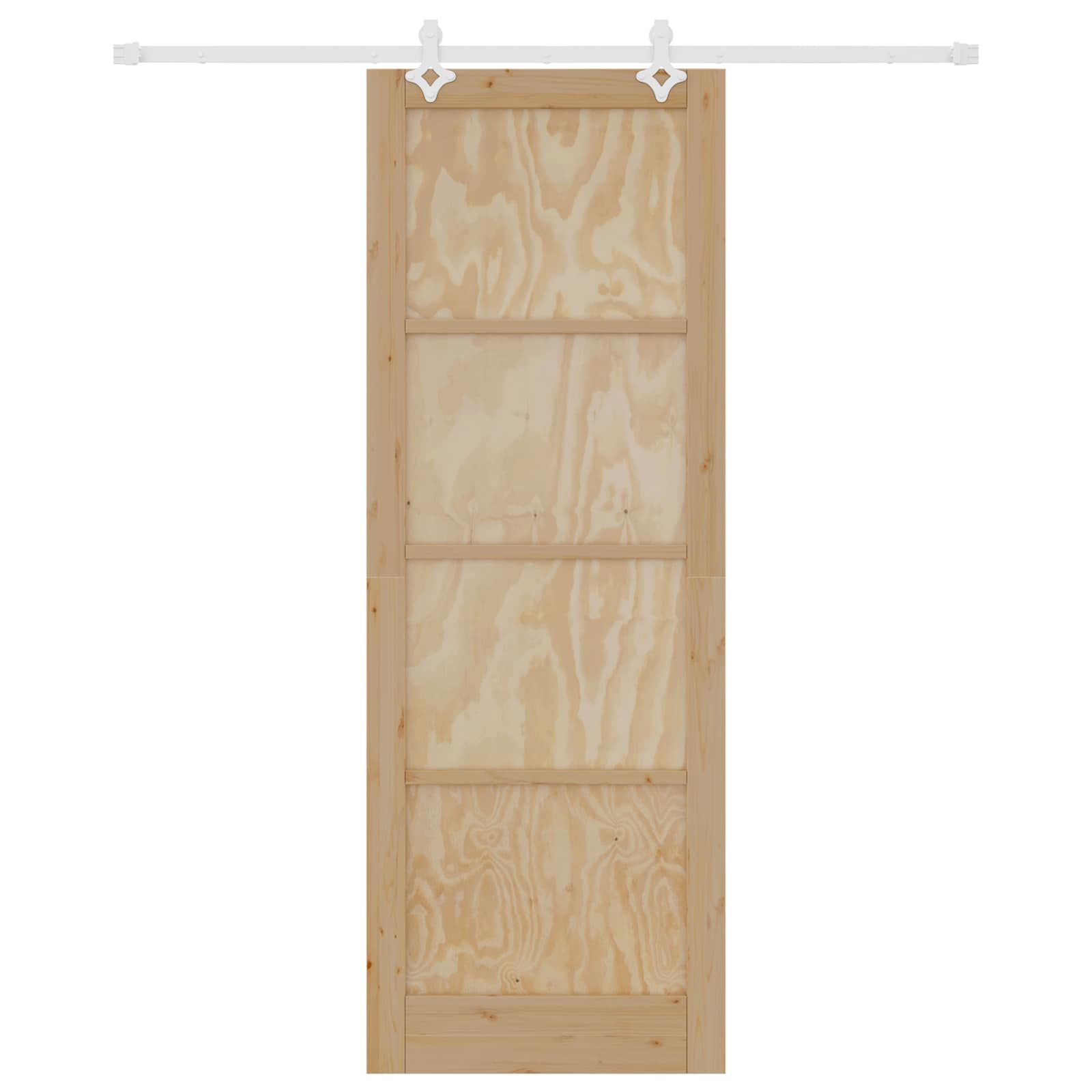 Schuifdeur Natuurlijk en Wit 83 x 232 cm Massief grenenhout