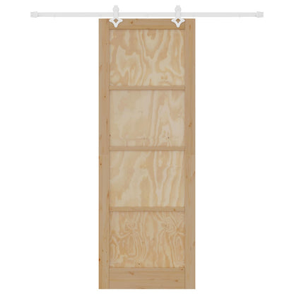 Schuifdeur Natuurlijk en Wit 83 x 232 cm Massief grenenhout