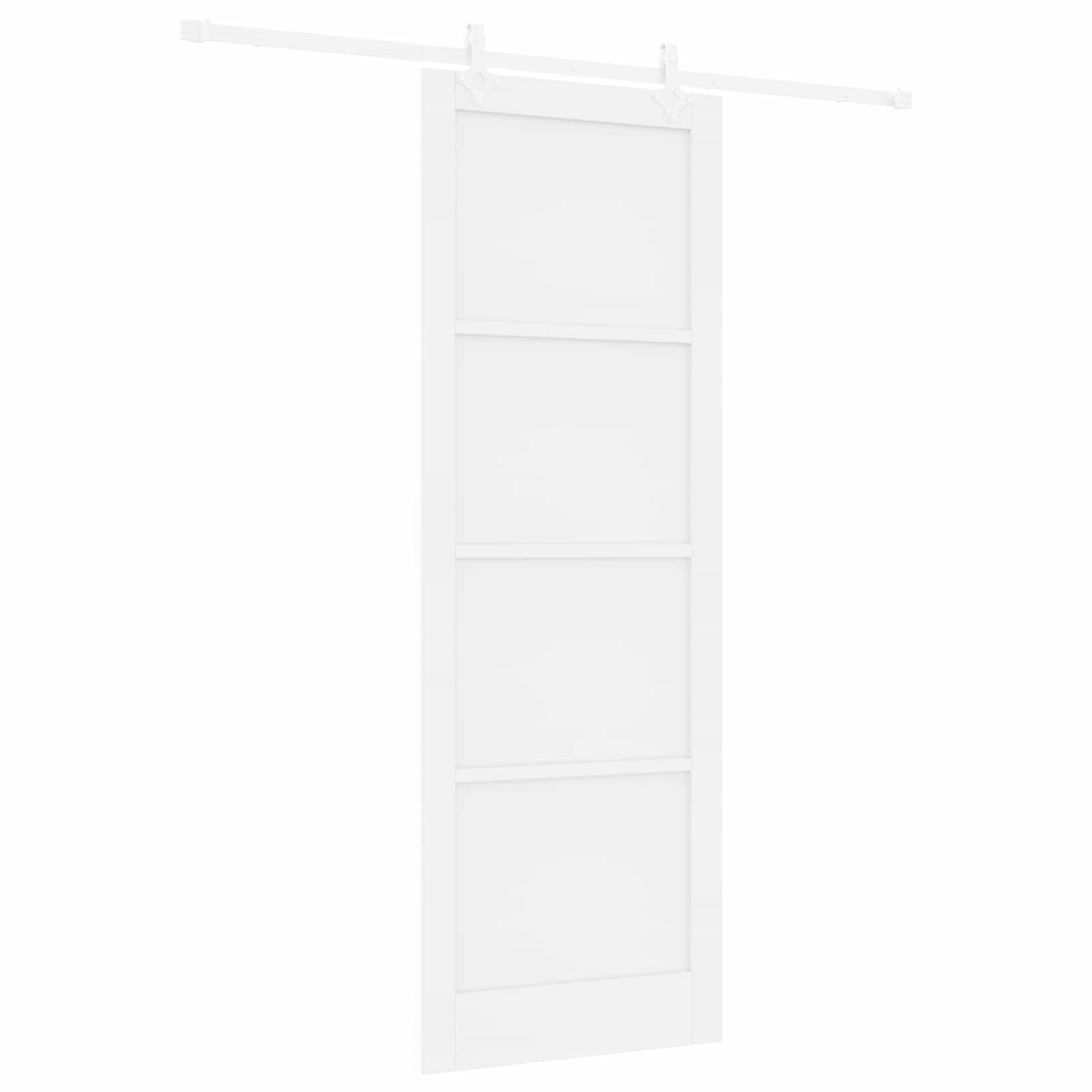 Schuifdeur Wit 83 x 232 cm Massief grenenhout