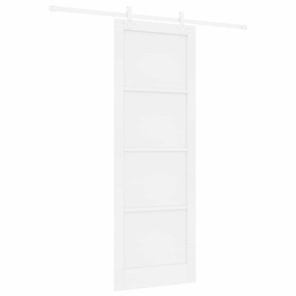 Schuifdeur Wit 83 x 232 cm Massief grenenhout