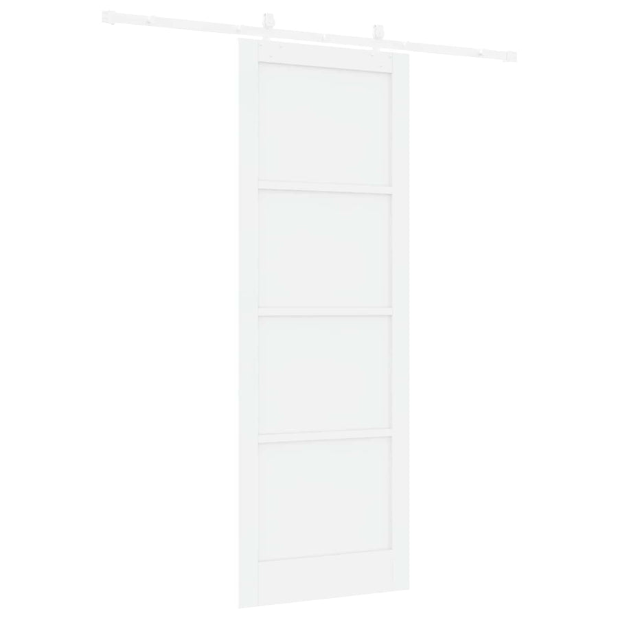 Schuifdeur Wit 83 x 232 cm Massief grenenhout