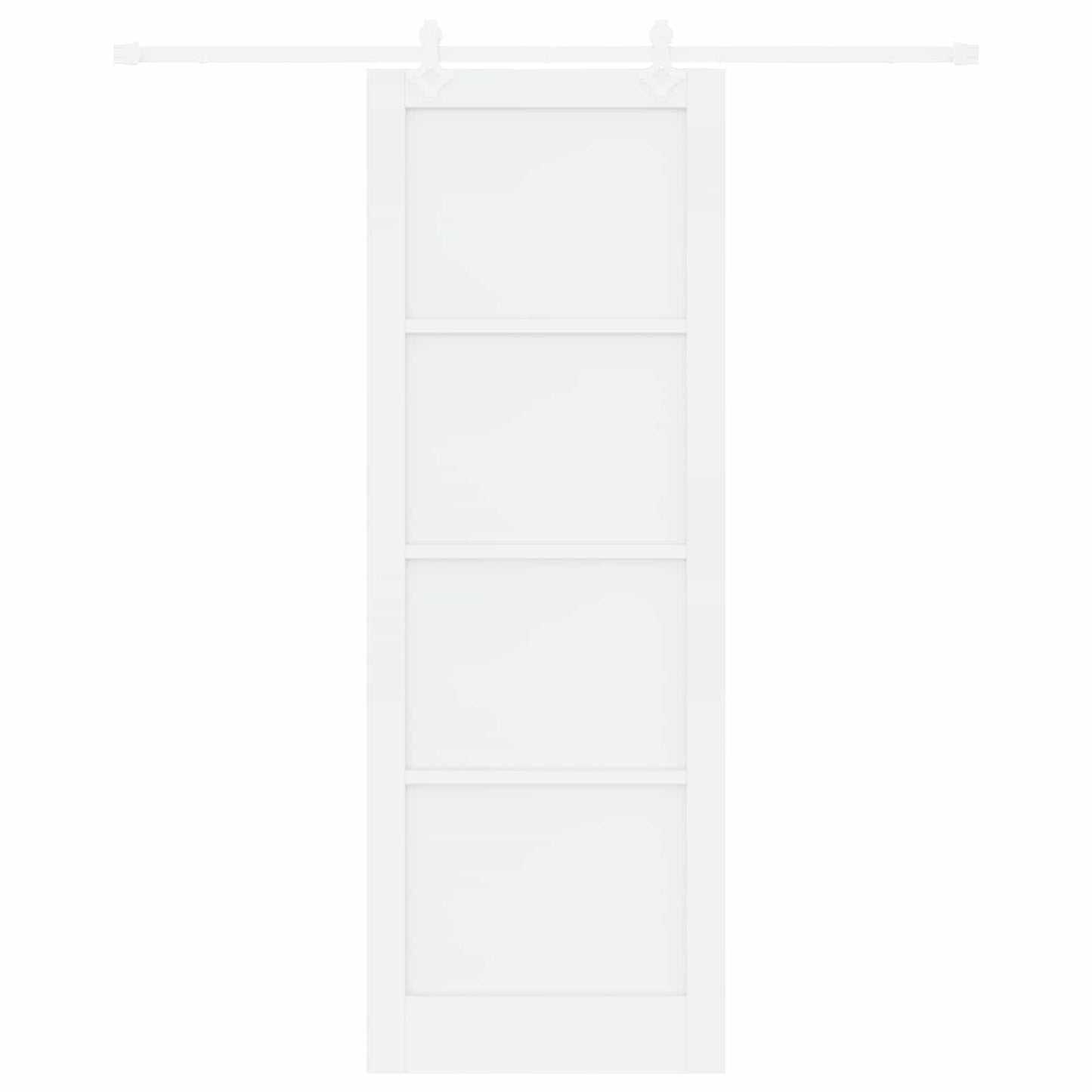 Schuifdeur Wit 83 x 232 cm Massief grenenhout