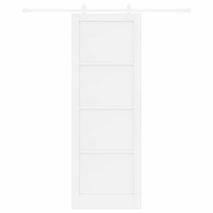 Schuifdeur Wit 83 x 232 cm Massief grenenhout