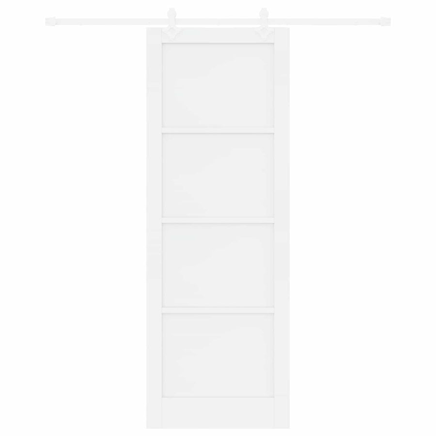 Schuifdeur Wit 83 x 232 cm Massief grenenhout