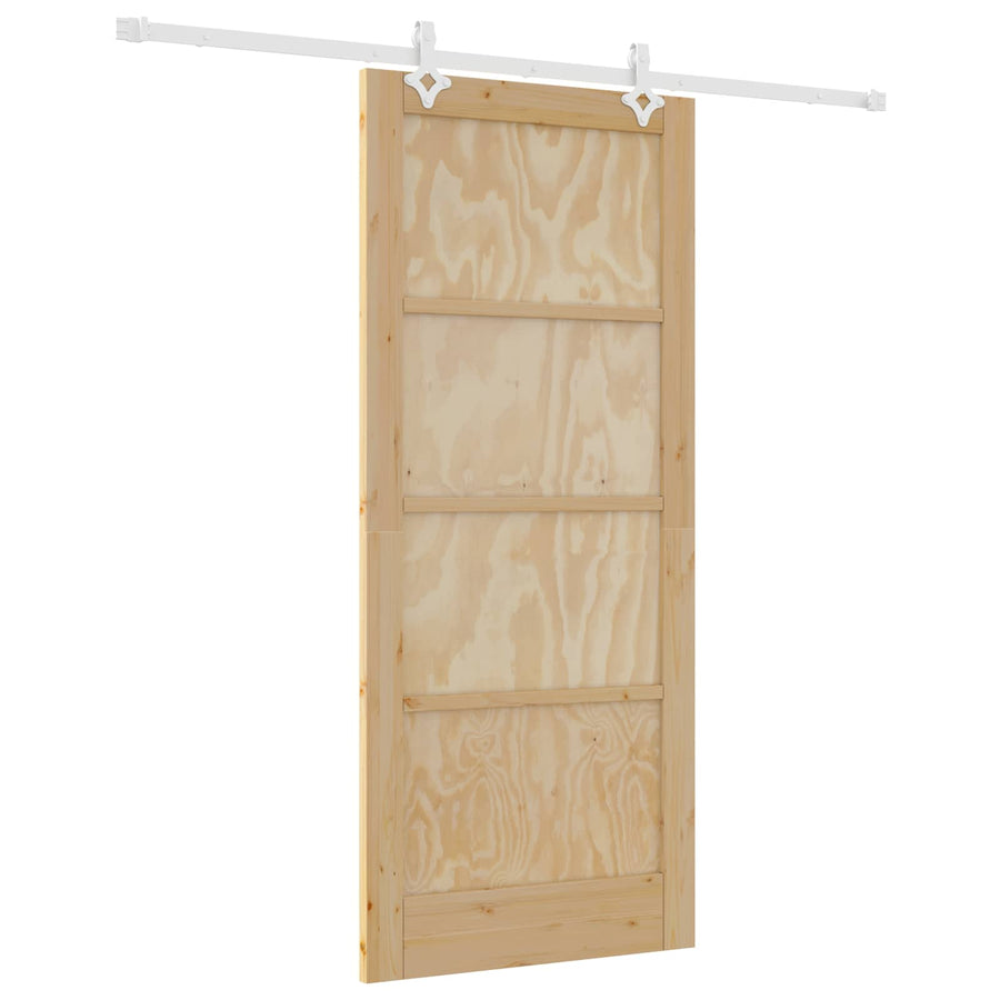 Schuifdeur Natuurlijk en Wit 86 x 198,5 cm Massief grenenhout