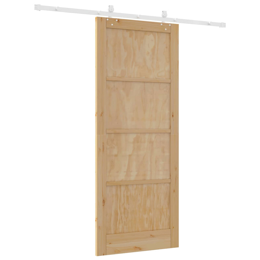 Schuifdeur Natuurlijk en Wit 86 x 211 cm Massief grenenhout