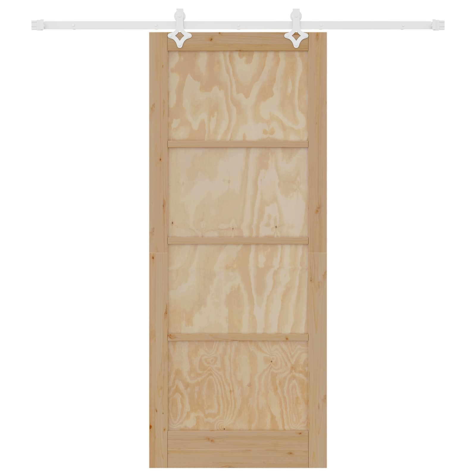 Schuifdeur Natuurlijk en Wit 86 x 211 cm Massief grenenhout