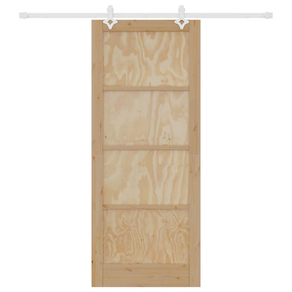 Schuifdeur Natuurlijk en Wit 86 x 211 cm Massief grenenhout