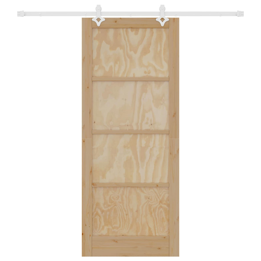 Schuifdeur Natuurlijk en Wit 86 x 211 cm Massief grenenhout