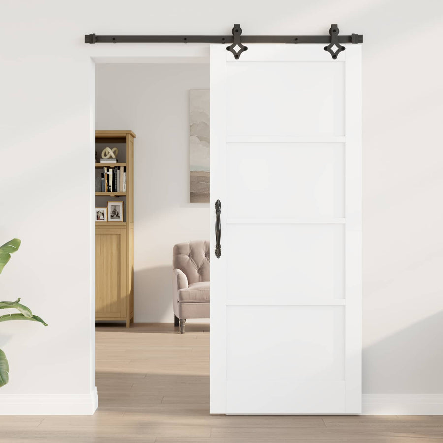 Schuifdeur ORKDAL Wit 83 x 202 cm Massief grenenhout