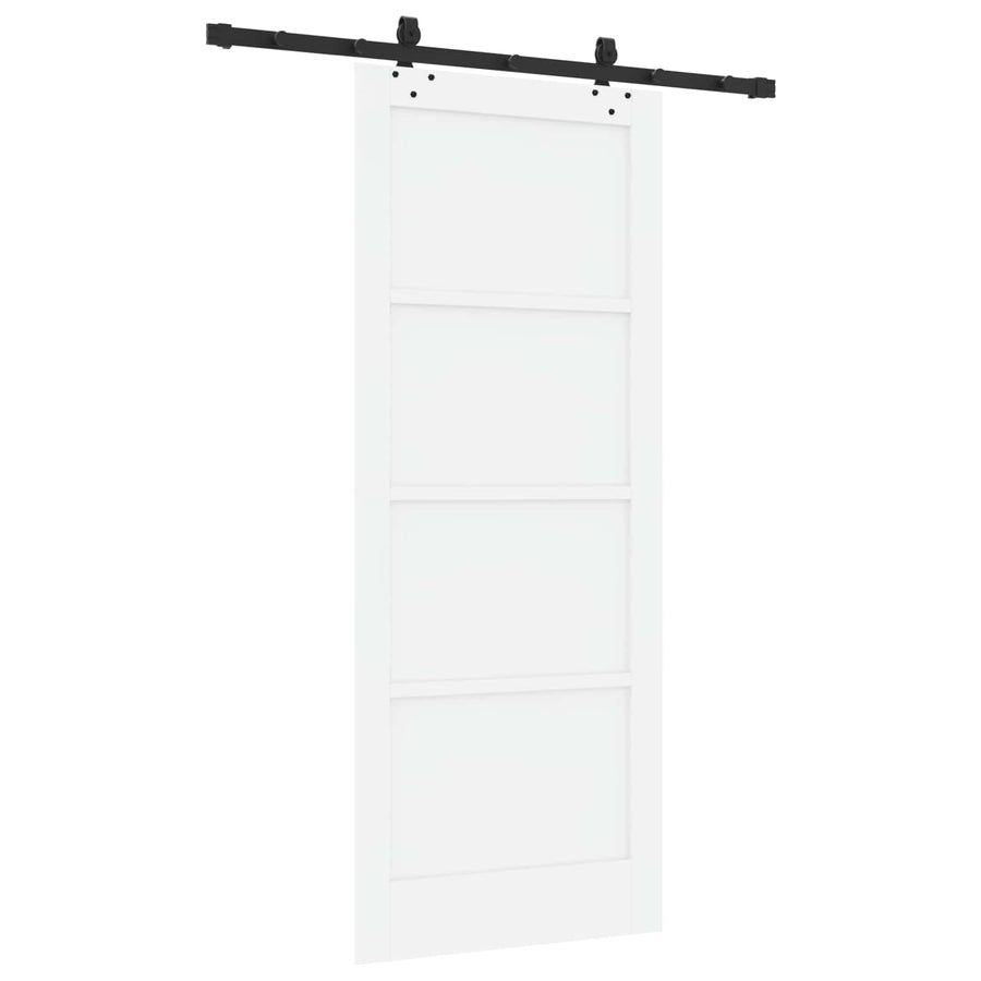Schuifdeur ORKDAL Wit 83 x 202 cm Massief grenenhout