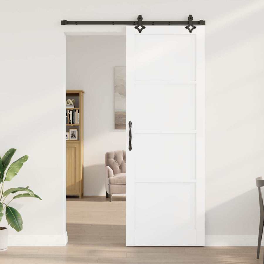 Schuifdeur ORKDAL Wit 83 x 232 cm Massief grenenhout