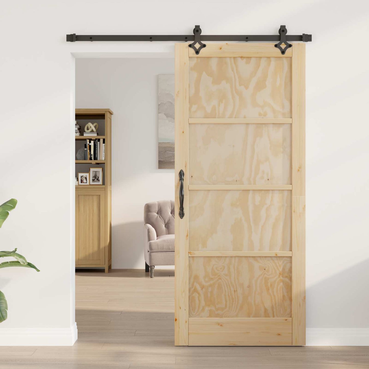 Schuifdeur ORKDAL Naturel 86 x 198,5 cm Massief grenenhout
