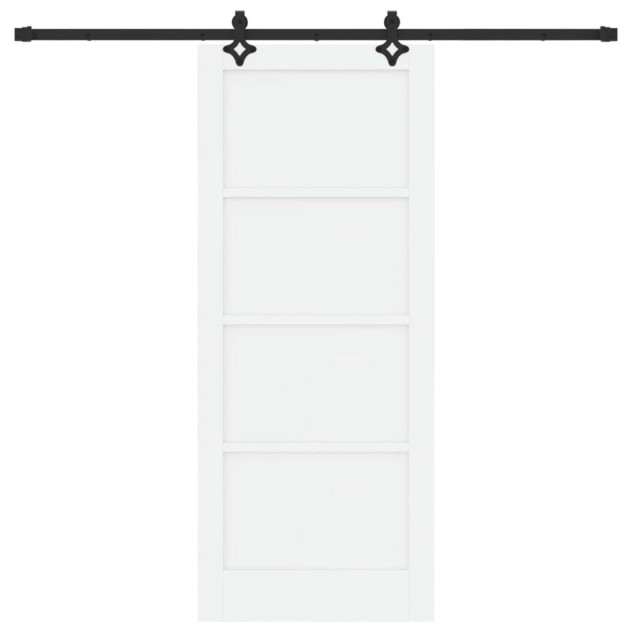 Schuifdeur ORKDAL Wit 83 x 202 cm Massief grenenhout