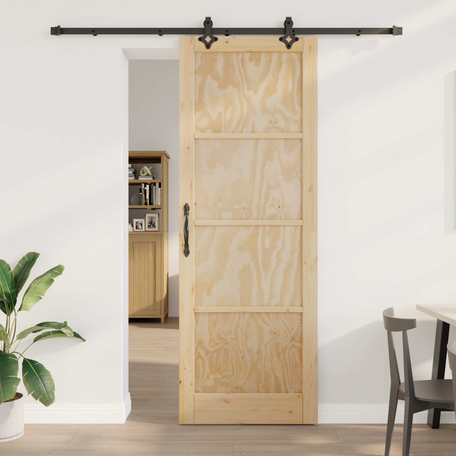Schuifdeur ORKDAL Naturel 83 x 232 cm Massief grenenhout