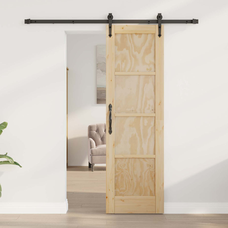 Schuifdeur ORKDAL Naturel en Zwart 61 x 198,5 cm