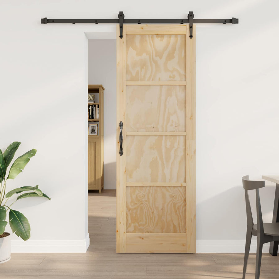 Schuifdeur ORKDAL Naturel en Zwart 73,5 x 211 cm