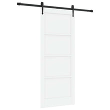 Schuifdeur ORKDAL Wit en zwart 83 x 202 cm Massief grenenhout
