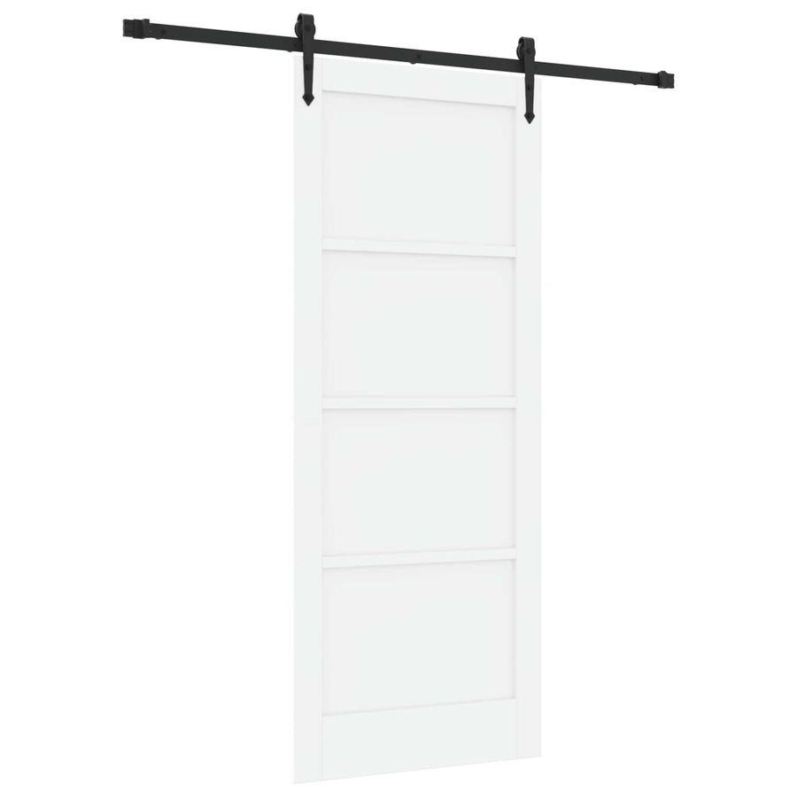 Schuifdeur ORKDAL Wit en zwart 83 x 202 cm Massief grenenhout