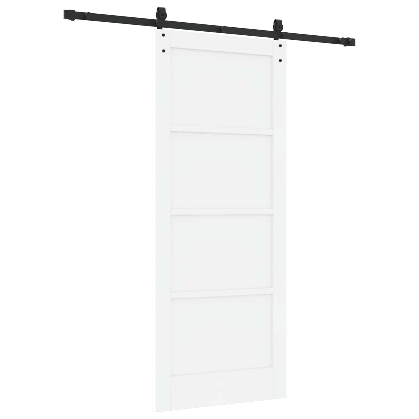 Schuifdeur ORKDAL Wit en zwart 83 x 202 cm Massief grenenhout