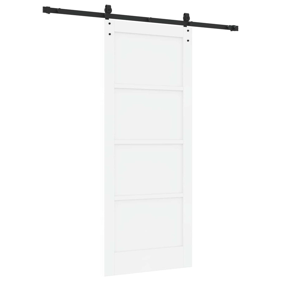 Schuifdeur ORKDAL Wit en zwart 83 x 202 cm Massief grenenhout