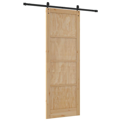 Schuifdeur ORKDAL Naturel en Zwart 83 x 232 cm