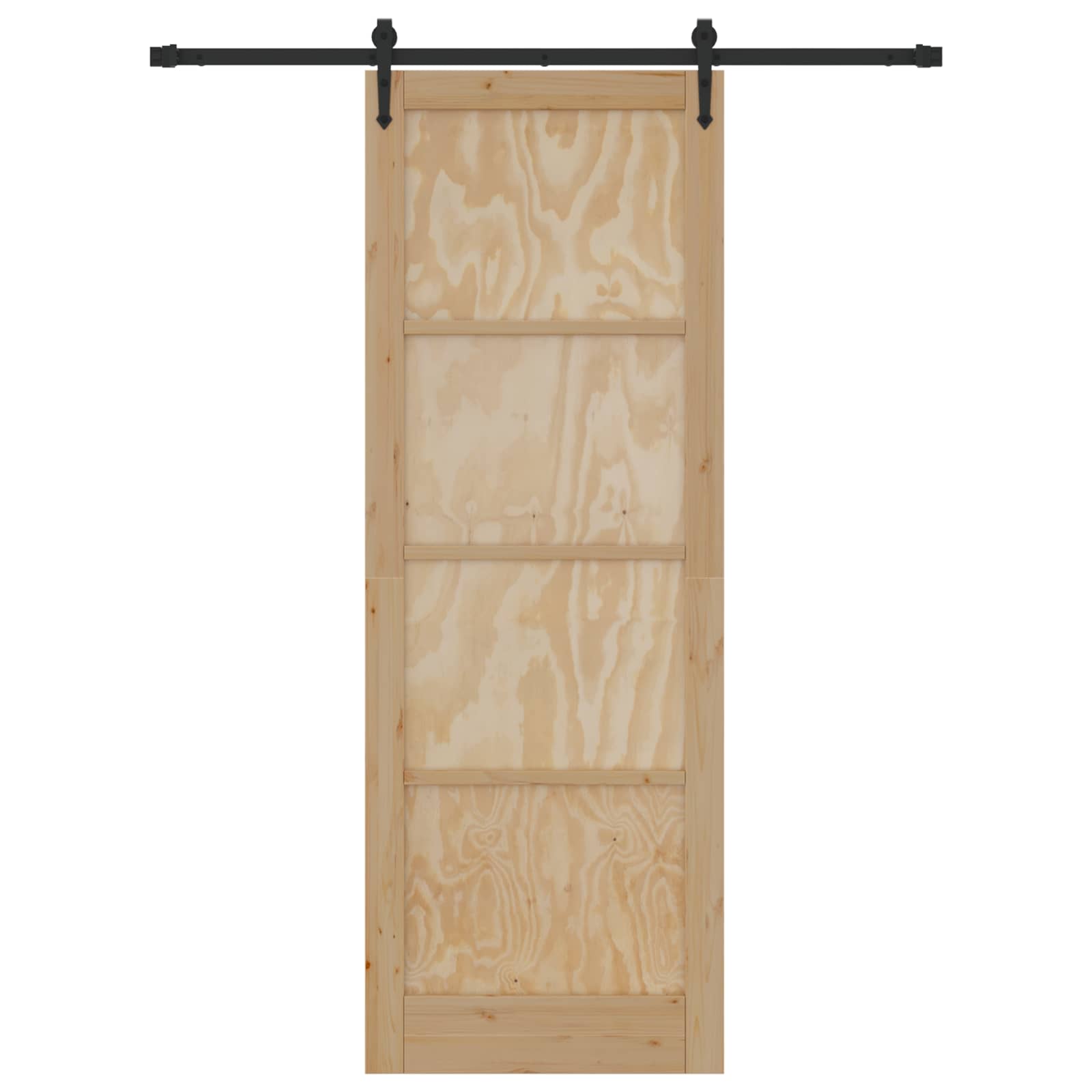 Schuifdeur ORKDAL Naturel en Zwart 83 x 232 cm