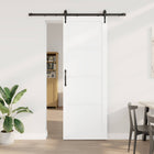 Sliding door ORKDAL White and black 83 x 232 cm Solid pine