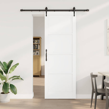 Schuifdeur ORKDAL Wit en zwart 83 x 232 cm Massief grenenhout