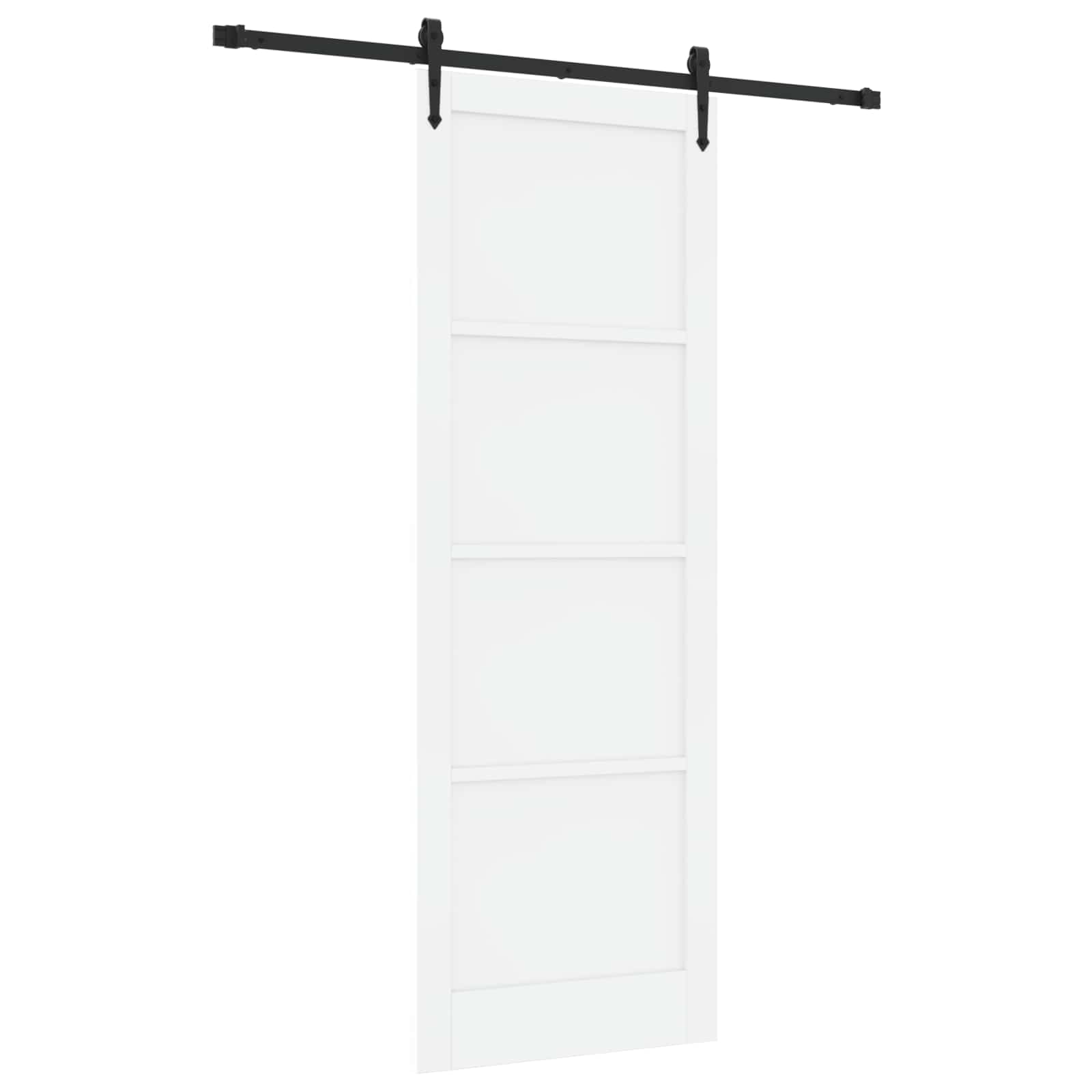 Schuifdeur ORKDAL Wit en zwart 83 x 232 cm Massief grenenhout