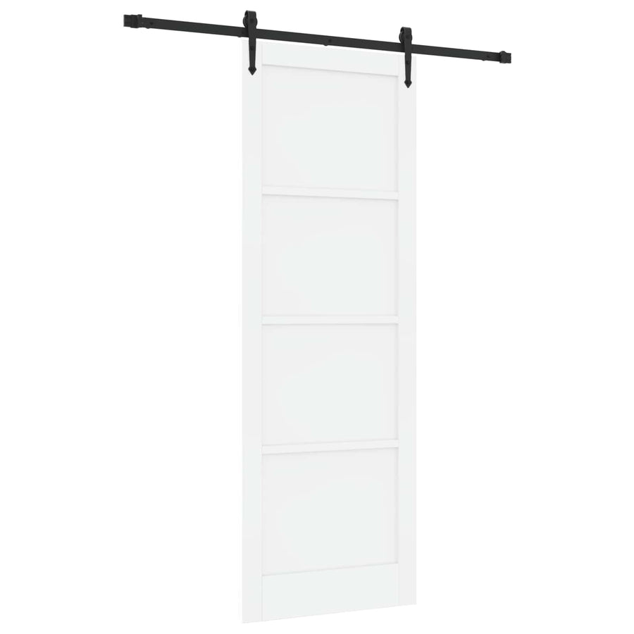 Schuifdeur ORKDAL Wit en zwart 83 x 232 cm Massief grenenhout