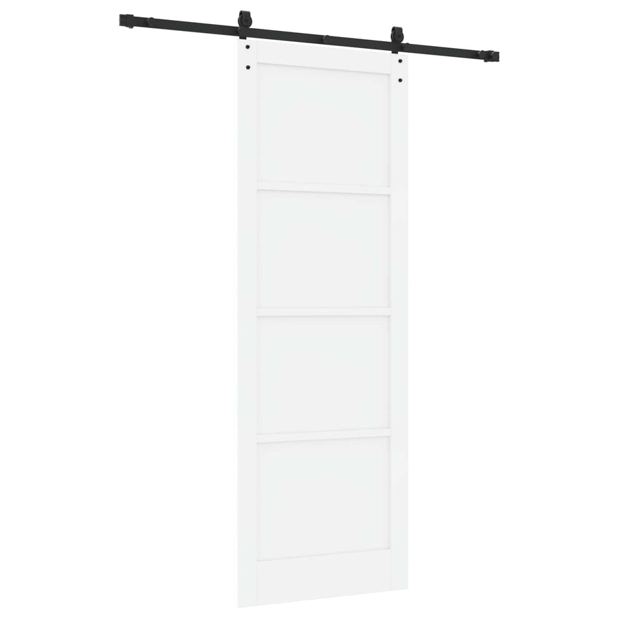 Schuifdeur ORKDAL Wit en zwart 83 x 232 cm Massief grenenhout