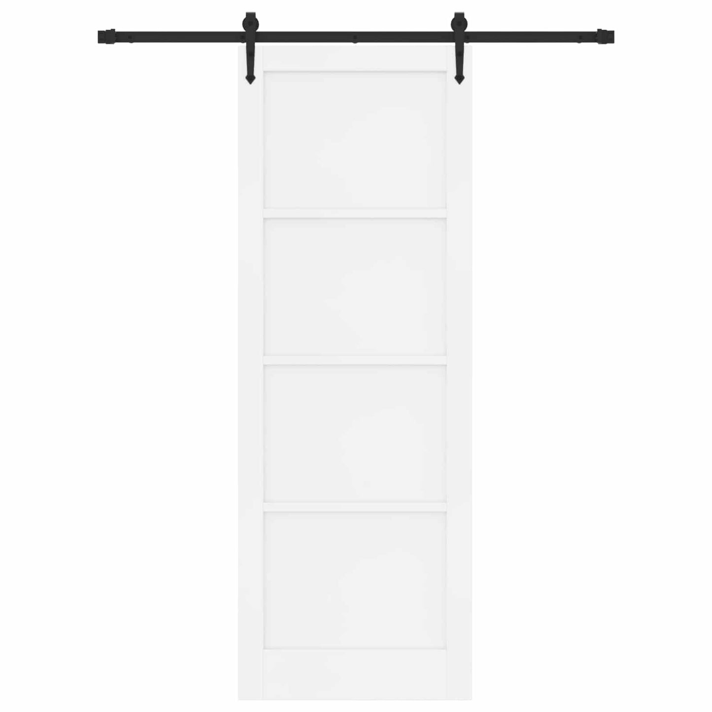Schuifdeur ORKDAL Wit en zwart 83 x 232 cm Massief grenenhout