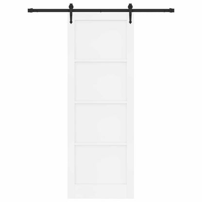 Schuifdeur ORKDAL Wit en zwart 83 x 232 cm Massief grenenhout